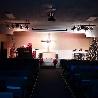 The sanctuary at Christmas