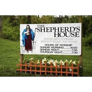 The Shepherds House Church sign