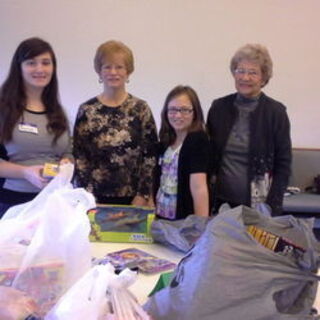 Gift bags for the Little Miami school children pre-K through 2nd grade