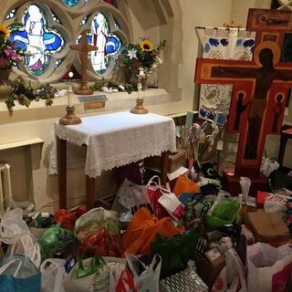 Harvest donations from church and school services