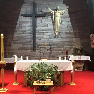 The altar at Easter