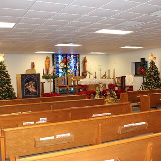 The sanctuary at Christmas