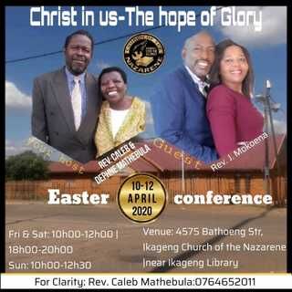 Easter Conference 10-12 April 2020