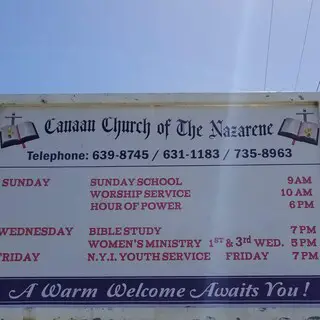 Canaan Church of the Nazarene church sign - photo courtesy of Quincy Crooks