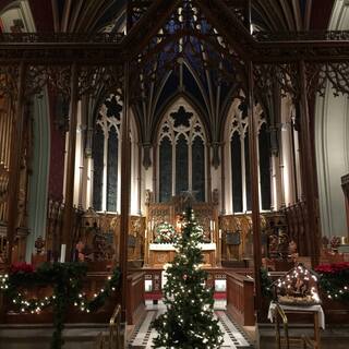 The sanctuary at Christmas