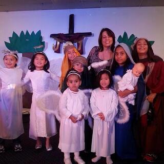 The Little lambs with Deacon Nancy - Christmas 2013