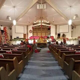 The sanctuary at Christmas