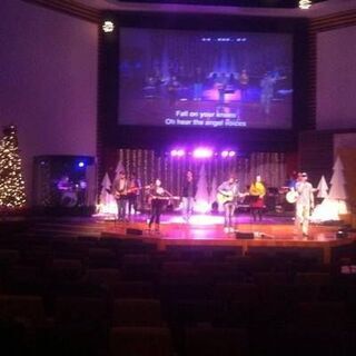 Rehearsing for Christmas Eve services