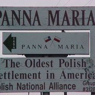 Town of Panna Maria Sign