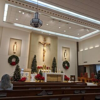 The sanctuary at Christmas - photo courtesy of Rolando Silva