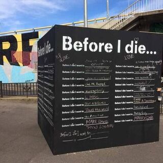 Before I Die cube at 87 North Terrace, Adelaide