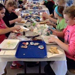 OTIS Youth group working hard on Christmas cookies