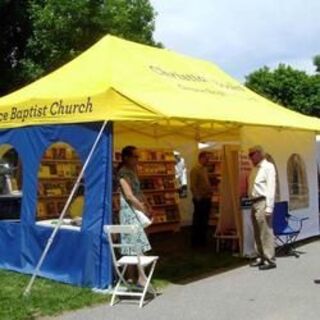 Grace Baptist Church booth at the Art In The Park event