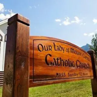 Our Lady Of Mount Carmel church sign