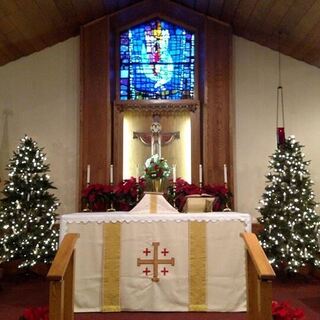 The sanctuary at Christmas