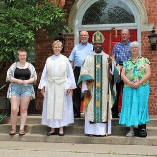 Rt. Rev. Deon Johnson, Eleventh Bishop of the Diocese of Missouri, The Rev. Canon Doris Westfall, the Bishop’s Canon to the Ordinary, and the Rev. Christina Cobb, Rector of St. Matthew’s