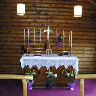 The altar at All Souls' Episcopal Church Kaycee