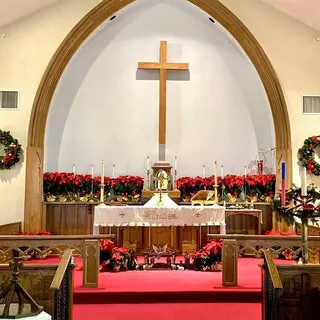 The sanctuary at Christmas