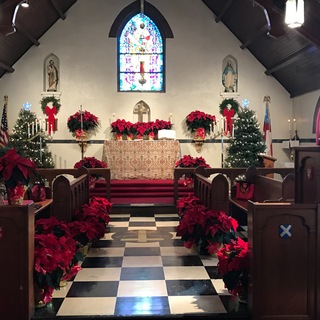 The sanctuary at Christmas