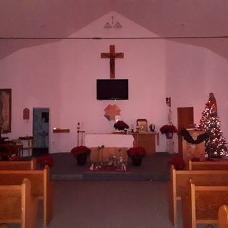 The sanctuary at Christmas