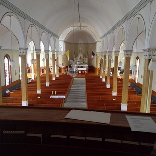 Inside Eglise de Saint-Michel Wedgeport, NS - photo courtesy of Clifford Le Blanc