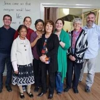 Our Mission Committee with two of our Melbourne mission partners