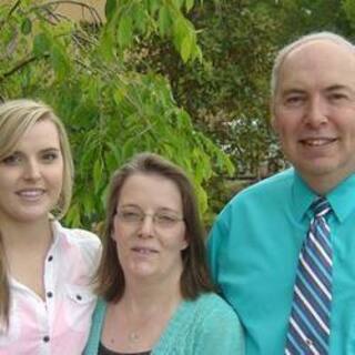 Our pastor and his family. David, Brenda, and Rachel Holmes