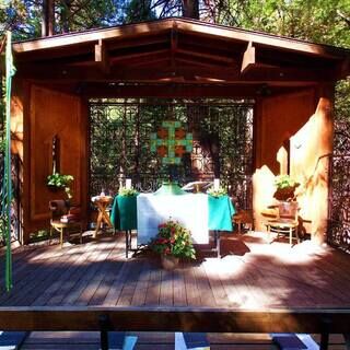 St Hugh's Outdoor Chapel overlooking beautiful Strawberry Creek