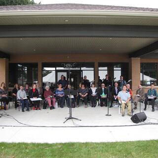 The Choir and band from our outdoor mass and praise concert