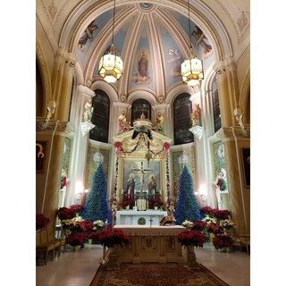 The sanctuary at Christmas