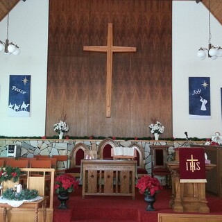 The sanctuary at Christmas