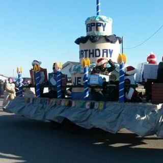 Sunday School Float in Bay Roberts Santa Claus Parade 2014