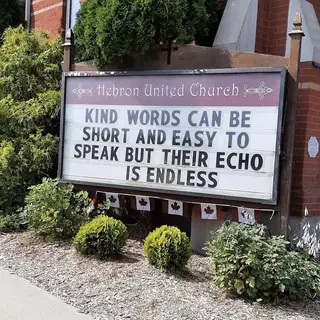 Hebron United Church sign