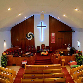 Inside Gladstone United Church - photo courtesy of George Penner