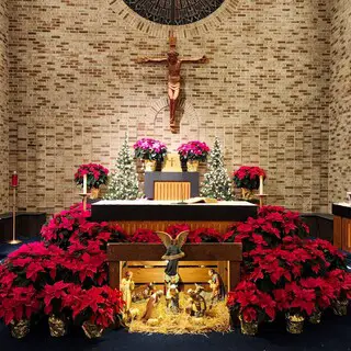 St. Dominic decorated for Christmas