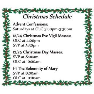 2024 Christmas Schedule