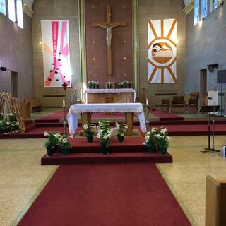 The altar at Easter