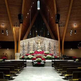 The sanctuary at Christmas