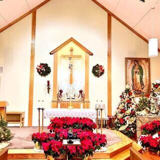 The sanctuary at Christmas