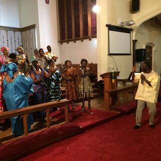 Sunday worship at Trinity United Methodist Church Providence RI