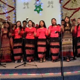 Youth choir at Christmas Day service 2015