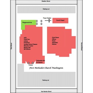 Map of First Methodist Church Campus