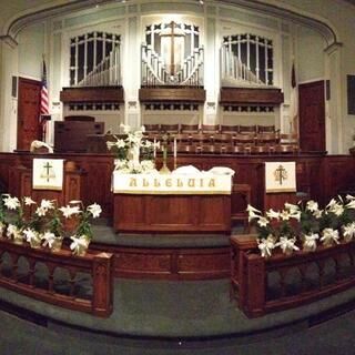 The sanctuary at Easter