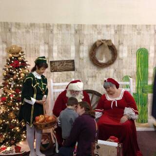 Santa and Mrs. Clause make a visit to 16th Section after our Christmas play