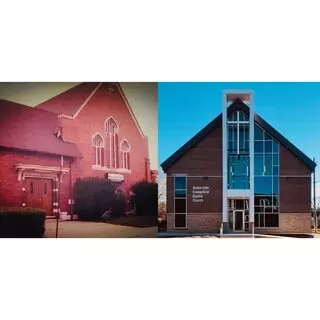 Walkerville Baptist Church in 1917 now Walkerville Evangelical Baptist Church in 2023