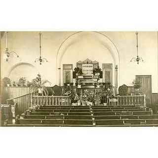 The front of the sanctuary circa 1900