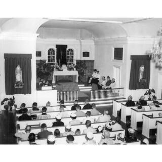 The first Mass at St. Anne Catholic Church in the Martha-Mary Chapel