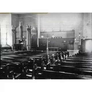 The inside of the High Kirk or Sheuchan Church