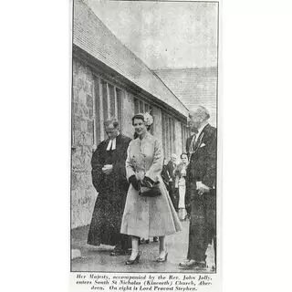 Her Majesty, accompanied by the Rev. John Jolly