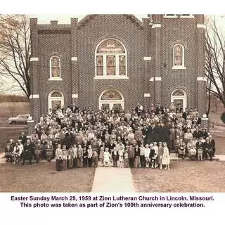 Easter Sunday March 29, 1959 at Zion Lutheran Church in Lincoln, Missouri